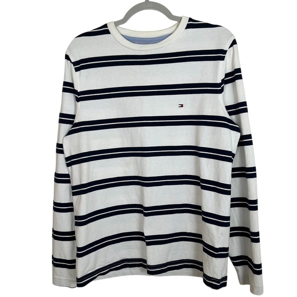 Tommy Hilfiger Mens S/P long sleeve striped coastal Fisherman cotton T-shirt